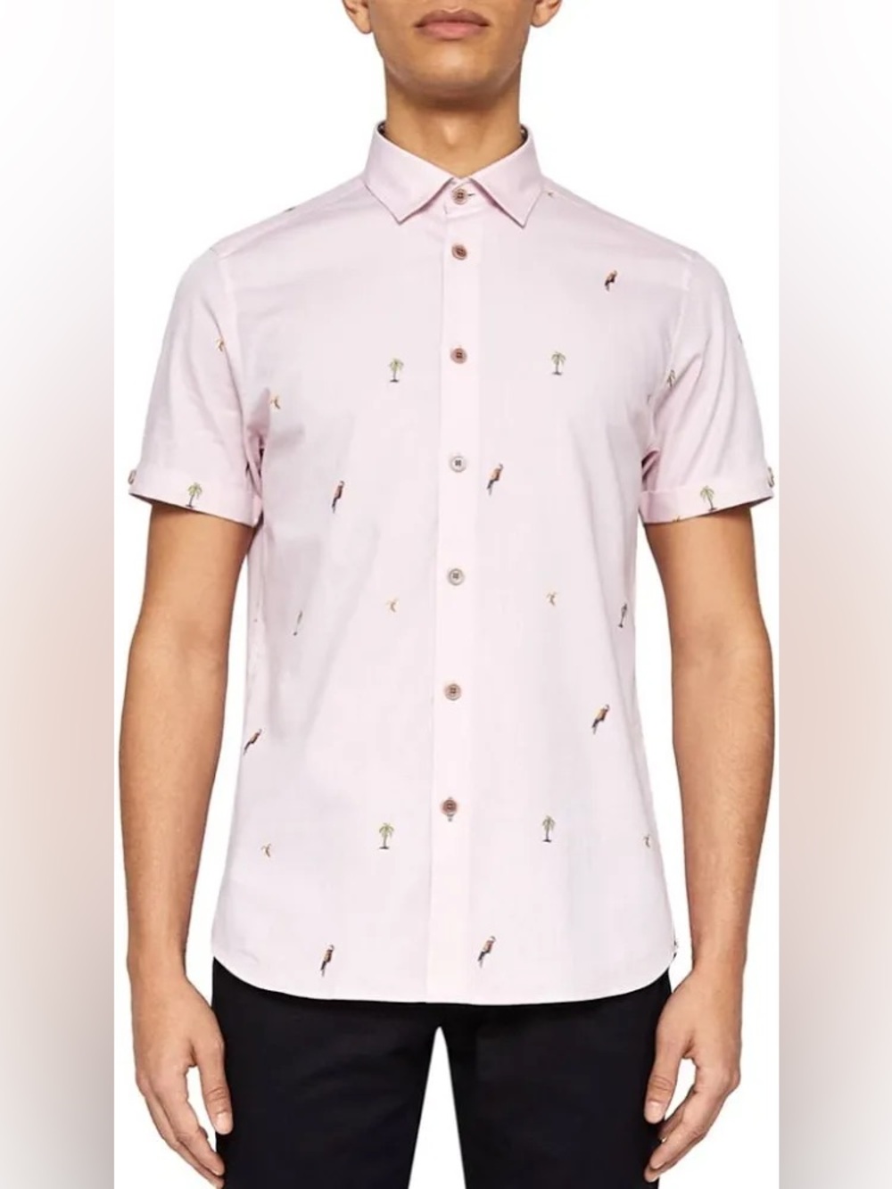 Ted Baker Parcoop Parrot Fil Coupe Shirt NWT